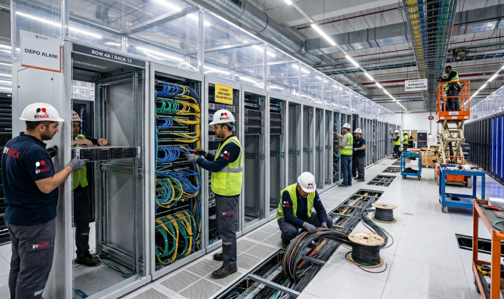 BYRACK data center kurulumu ve altyapı planlama görseli